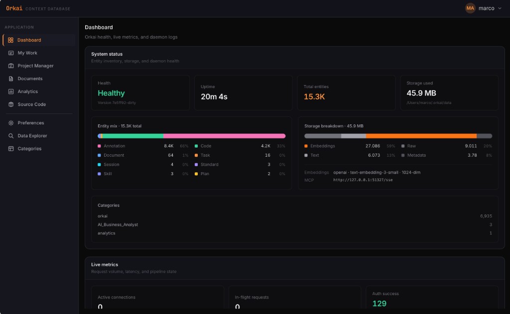 orkai open — source code explorer with indexed paths and file viewer